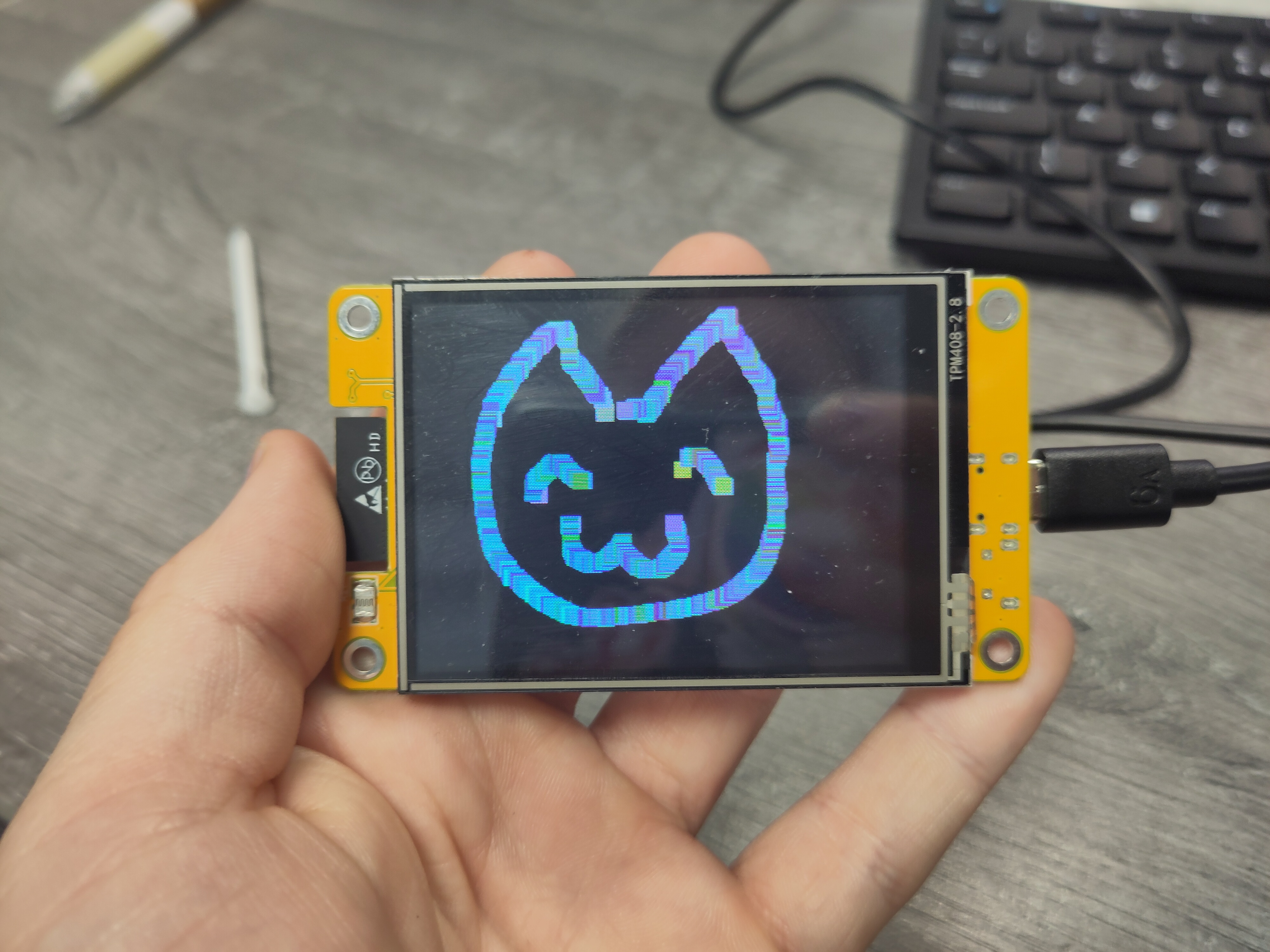 Cat drawn on the CYD software