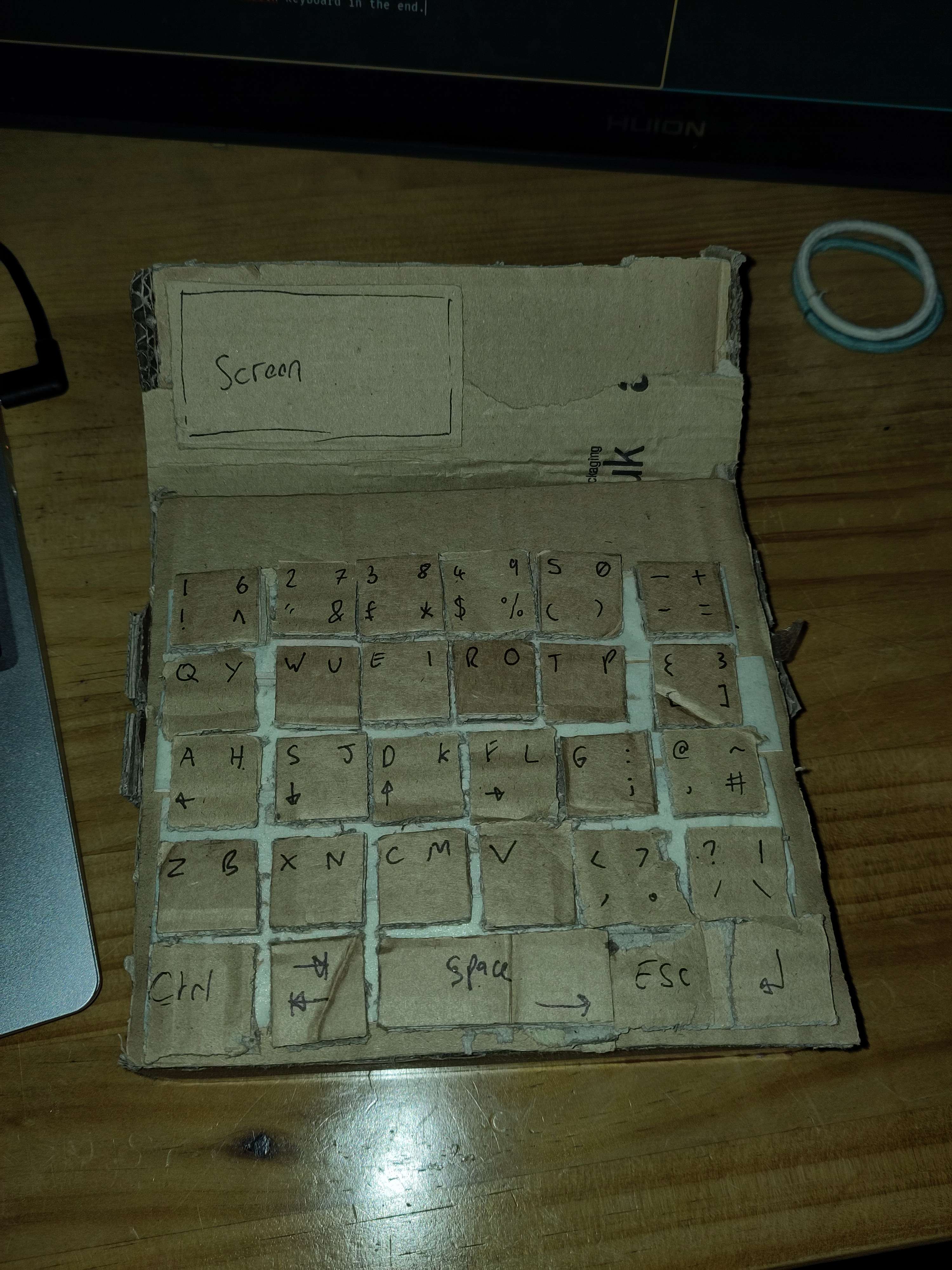 cardboard keyboard prototype